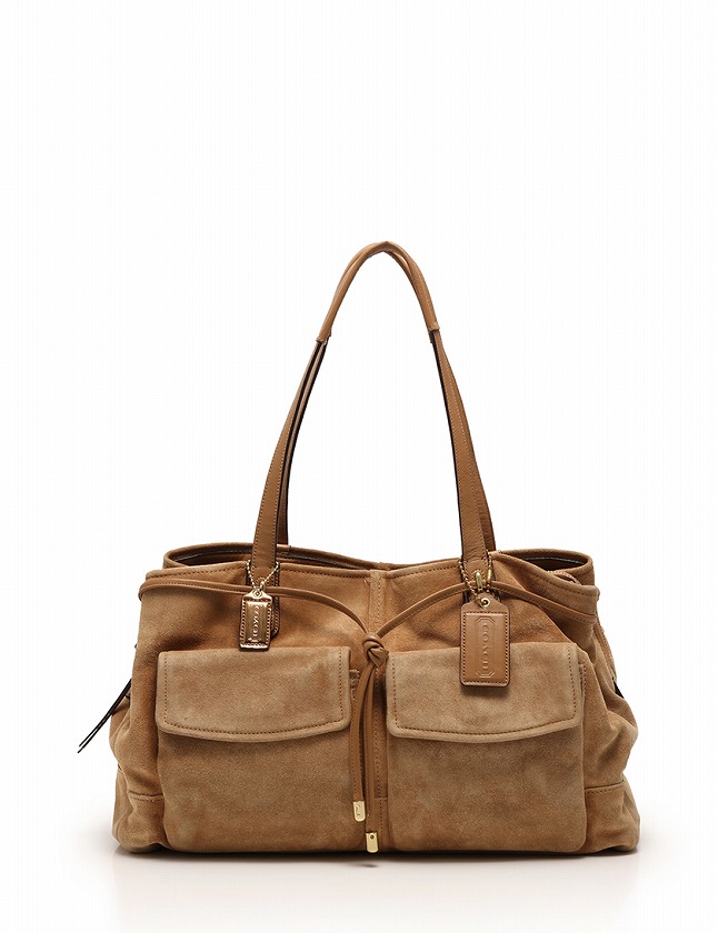 コーチ COACH ショルダーバッグ ベージュ スエード 17814 レディース 