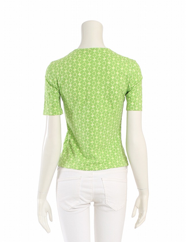 セリーヌ CELINE Tシャツ カットソー Cブラゾン 黄緑 ライト