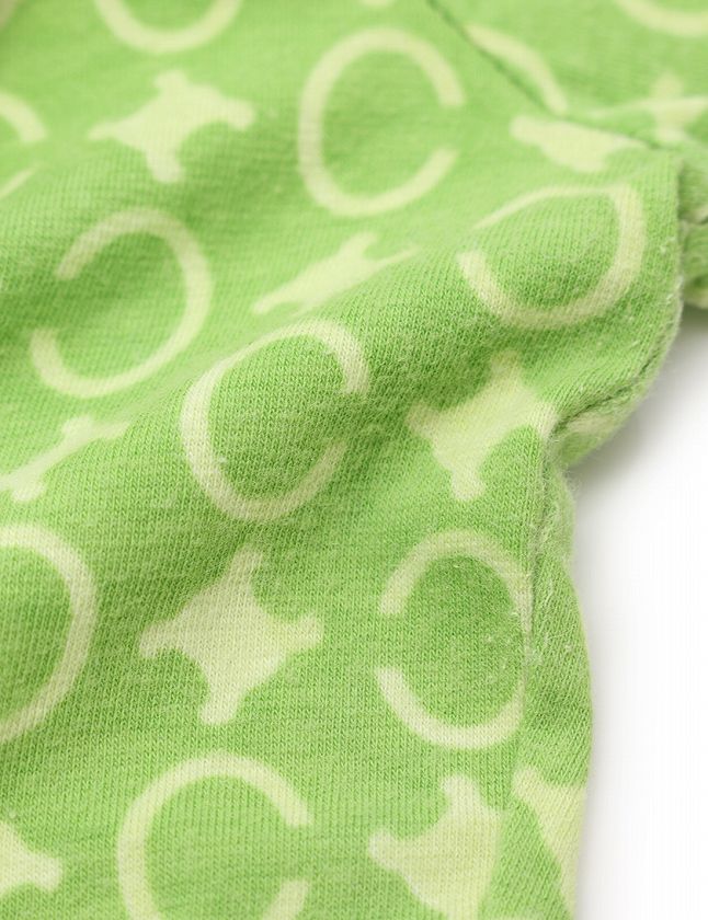 セリーヌ CELINE Tシャツ カットソー Cブラゾン 黄緑 ライトグリーン M  