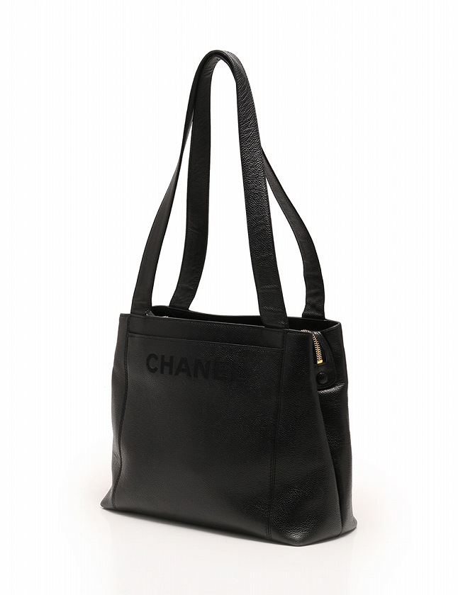 シャネル CHANEL ショルダーバッグ トートバッグ 黒 ブラック キャビア 