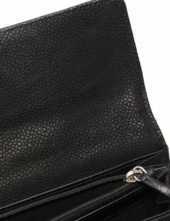 シャネル CHANEL 長財布 マトラッセ 二つ折り ココマーク 黒 ブラック  