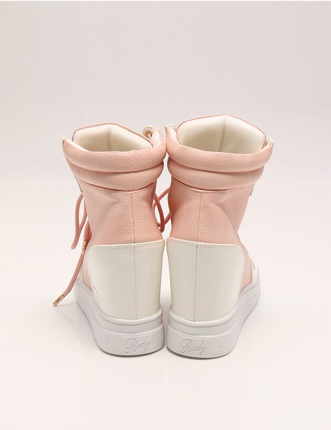 レディ Rady スニーカー ハイカット インヒール ピンク 白 24cm シューズ ロゴ M フェイクレザー レディース 114 ベクトルパーク