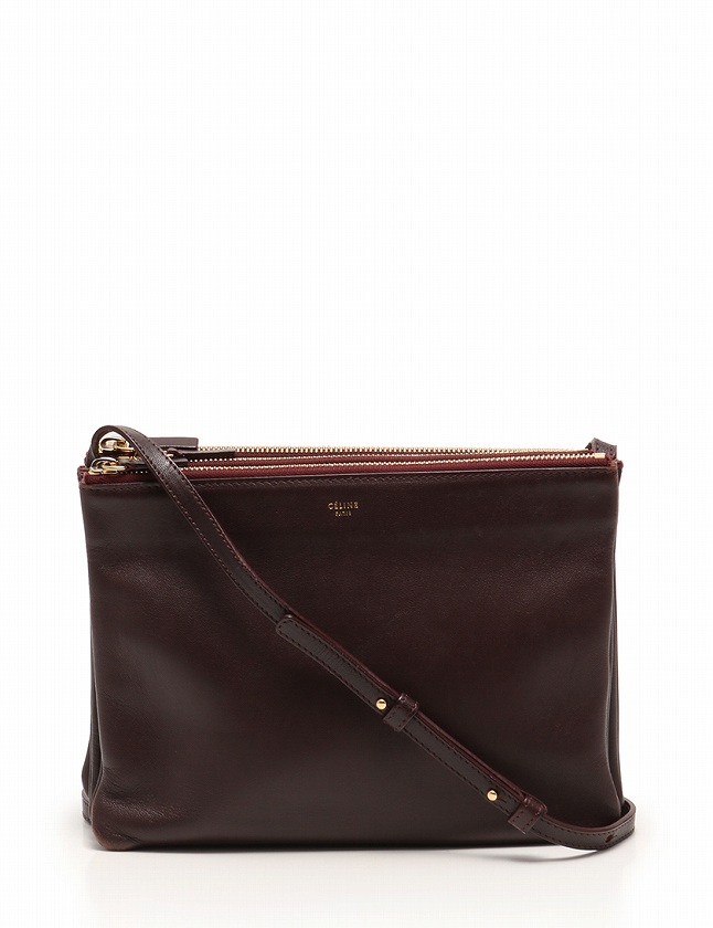 セリーヌ CELINE ショルダーバッグ ポシェット ラージトリオ ダーク 