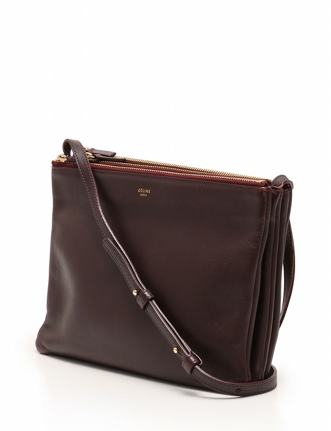 セリーヌ CELINE ショルダーバッグ ポシェット ラージトリオ ダーク 