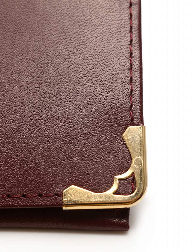 ＊極美品＊カルティエ マストライン 名刺入れ パスケース カードケース ボルドー カルティエ Cartier カードケース パスケース 名刺入れ マストライン