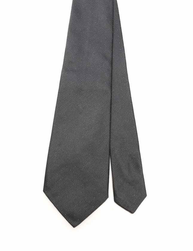 PRADA ダークグレー ネクタイ PRADA シルク ダークグレー ネクタイ
