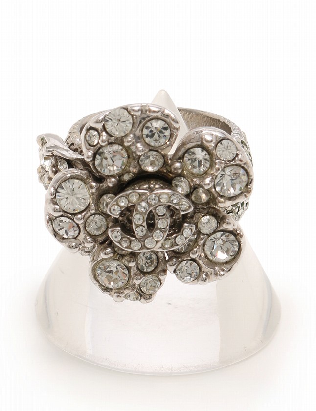 シャネル CHANEL リング 指輪 カメリア 07 V シルバー アクセサリー  