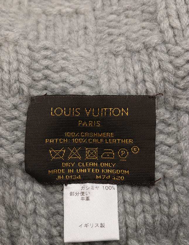 ルイヴィトン LOUIS VUITTON マフラー エシャルプ ヘルシンキ グレー