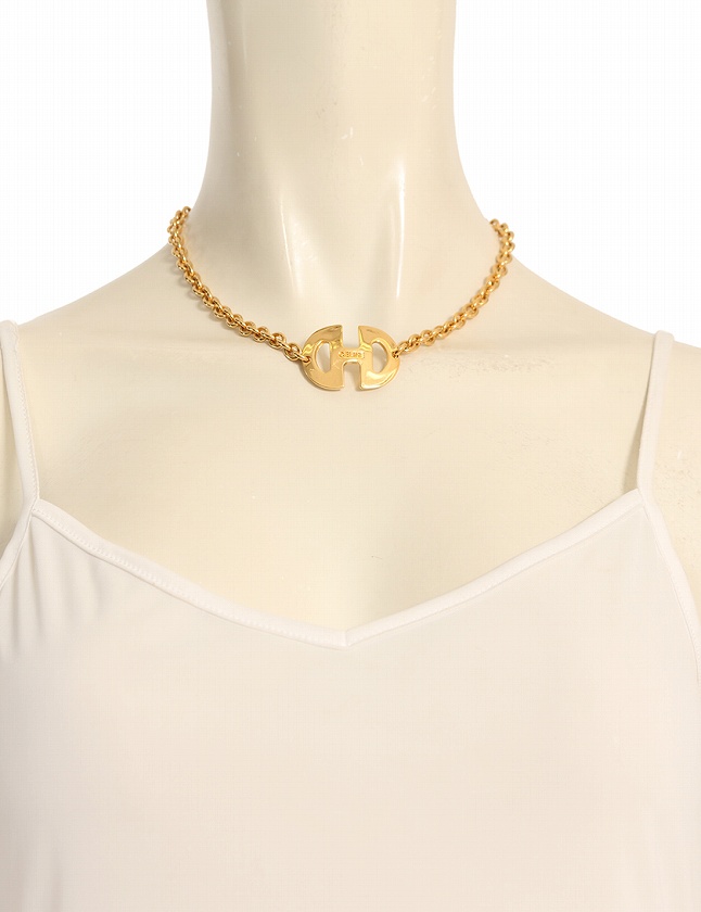 セリーヌ CELINE ネックレス チョーカー オールドセリーヌ ゴールド