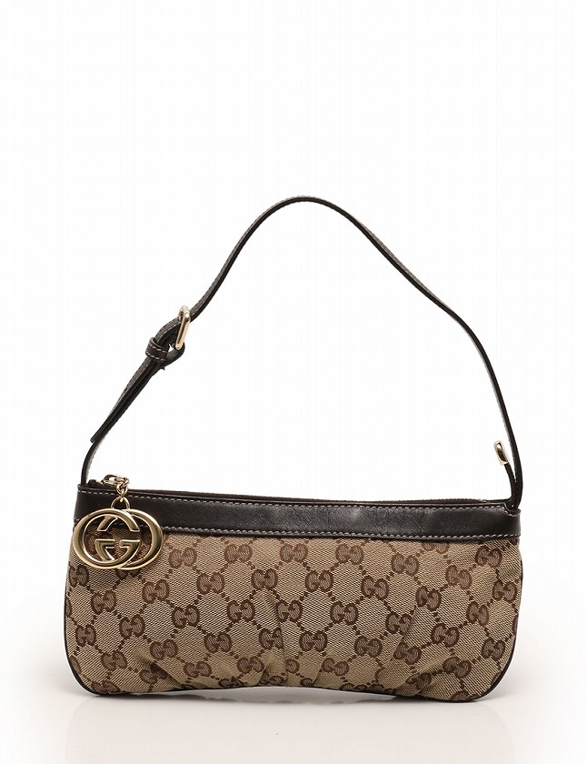 グッチ GUCCI ハンドバッグ アクセサリーポーチ ベージュ ダーク 