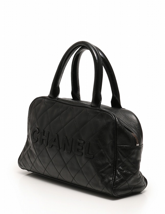 CHANEL シャネル 2way ミニボストンバッグ 黒 シリアルシールあり