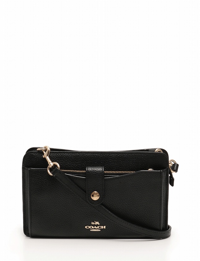 コーチ レザーショルダーバッグ黒 保存袋付き COACH コーチ レザー
