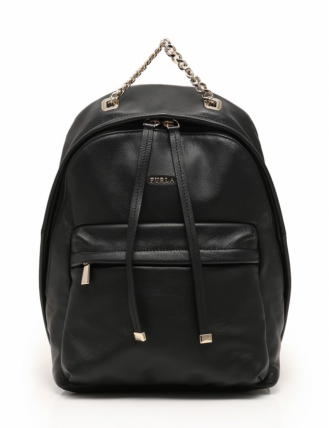 FURLA ブラック レザー リュック（質屋かんてい局オンライン