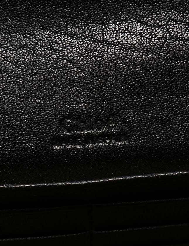 クロエ CHLOE 長財布 ゴースト 白 黒 小物 ダルメシアン ハラコ ジップ 