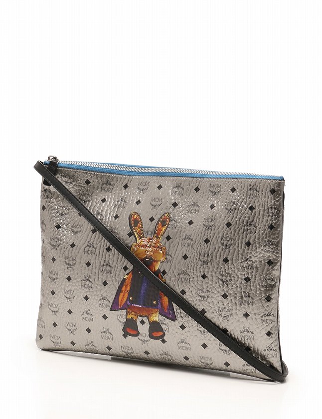 エムシーエム MCM ショルダーバッグ クラッチバッグ シルバー ゴールド 