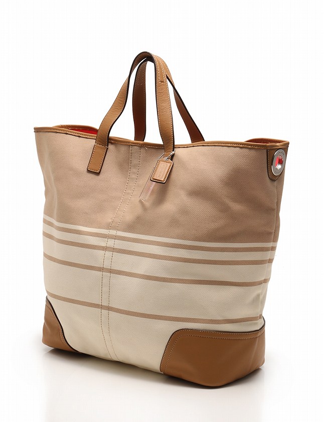 コーチ COACH トートバッグ ショルダーバッグ ハドレー ストライプ  