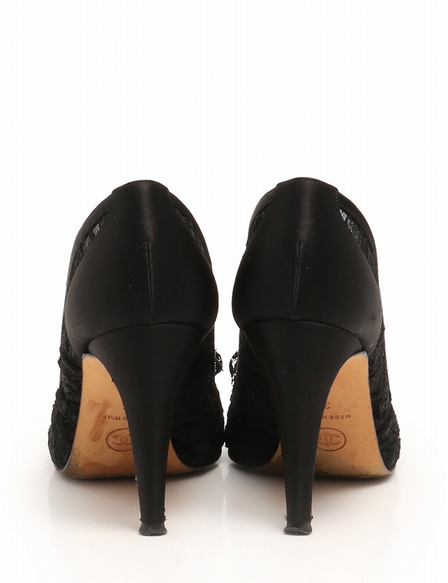 シャネル CHANEL パンプス ヒール ココマーク 黒 ブラック 23cm