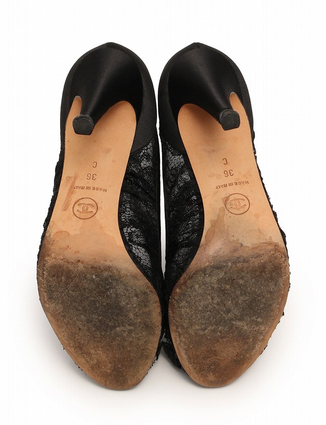 CHANEL シャネル パンプス ローヒール ココマーク 黒 23cm 36 CHANEL シャネル パンプス ローヒール ココマーク 黒 23cm 36 シャネル