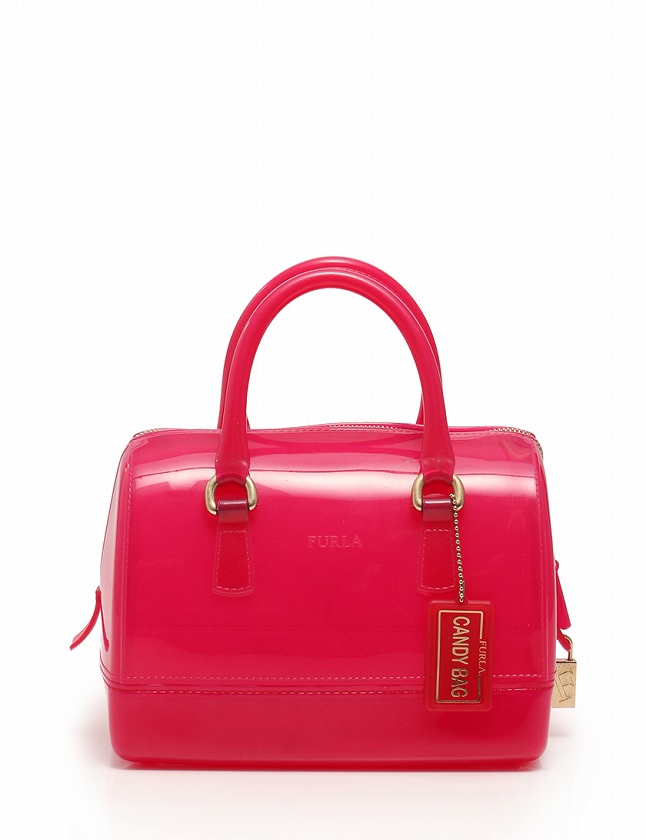 FURLA フルラ キャンディバッグ ラバー ハンドバッグ ビニール レザー ショルダーバッグ レオパード 豹柄 ヒョウ ベージュ FURLA フルラ ハンドバッグ キャンディバッグ ラバー ピンク チャーム
