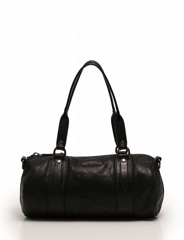 ミュウミュウ miumiu ショルダーバッグ 黒 ブラック レザー NAPPA 