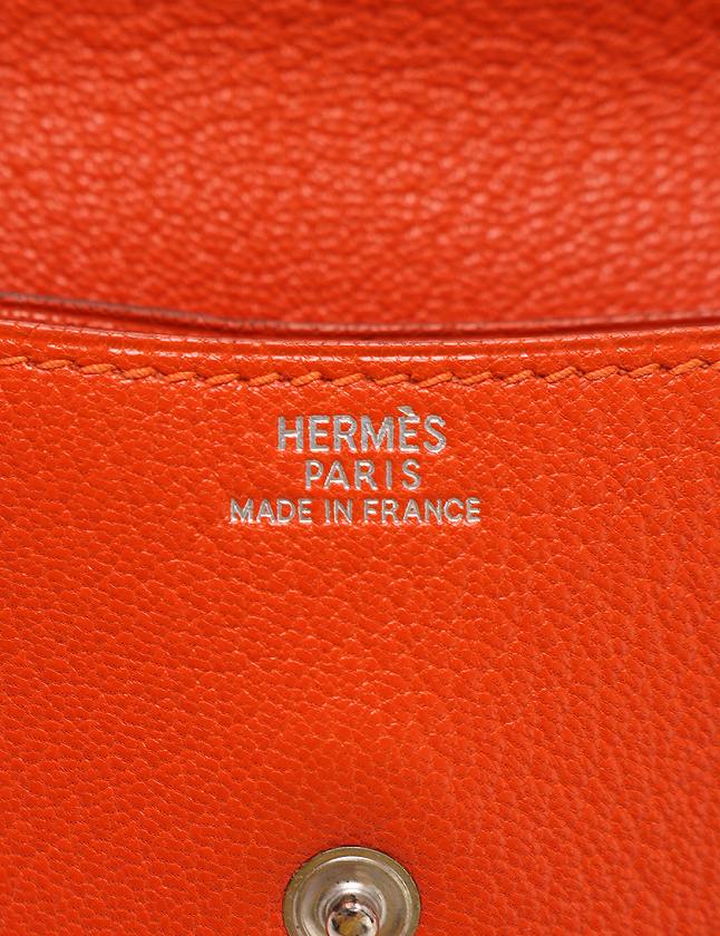 エルメス HERMES メガネケース オレンジ □E刻印 小物