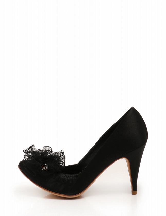 シャネル CHANEL パンプス ヒール 黒 ブラック 23cm シューズ 36 
