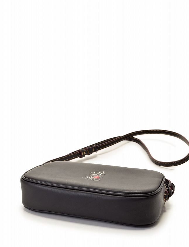 コーチ COACH ショルダーバッグ ポシェット ミッキー 黒 ブラック  