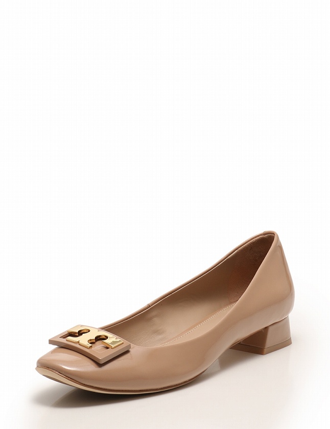 トリーバーチ TORY BURCH パンプス ローヒール ベージュ ゴールド 26cm 