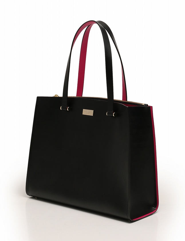 ケイトスペード KATE SPADE トートバッグ ショルダーバッグ レザー 黒 