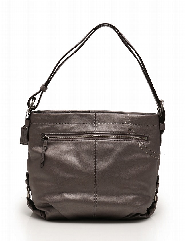 COACH スタッズ付きグレーショルダーバッグ COACH コーチ 2way バッグ