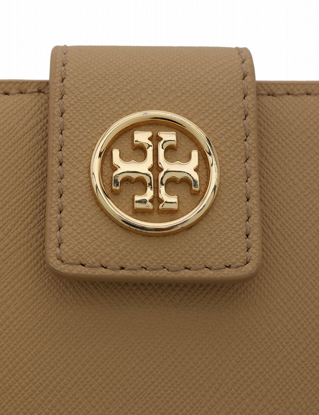 トリーバーチ TORY BURCH 財布 二つ折り ベージュ ゴールド 小物