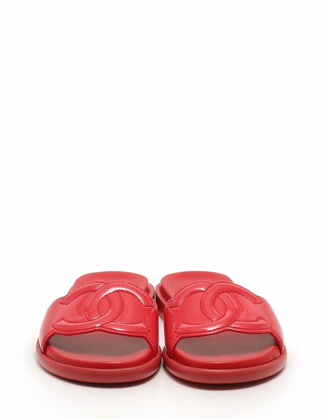 シャネル CHANEL ミュール サンダル ココマーク ピンク 17S 24cm