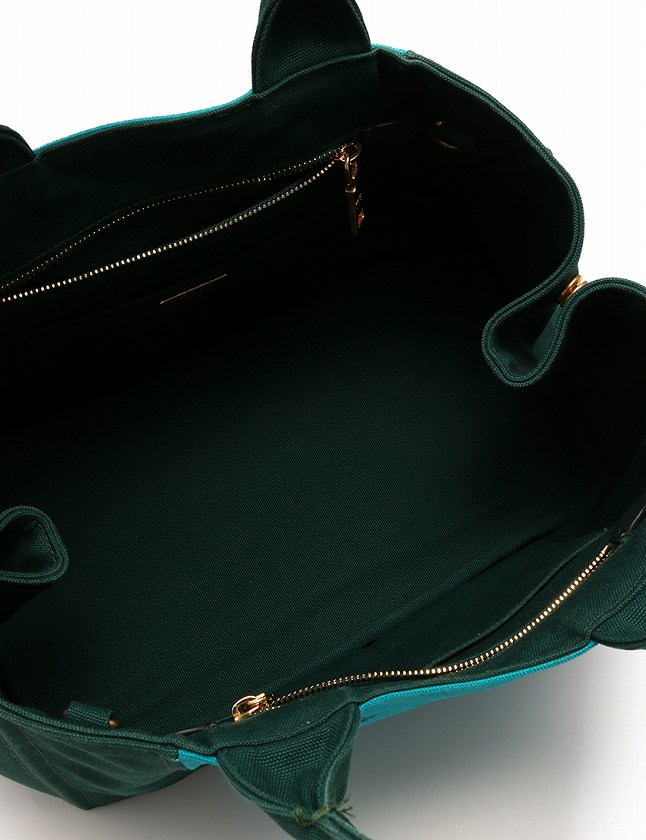 プラダ PRADA トートバッグ ショルダーバッグ 緑 グリーン 青 