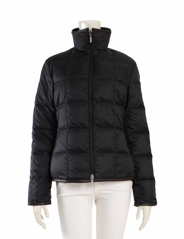 モンクレール MONCLER ダウンジャケット ブラック 黒 茶 S アウター 