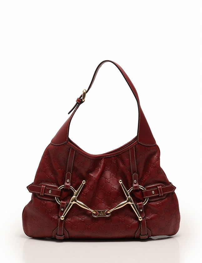 【良品】GUCCI グッチ レザー ハンドバッグ　Dリング　シボ革　ホーボー 良品】GUCCI グッチ レザー ハンドバッグ Dリング シボ革 ホーボー