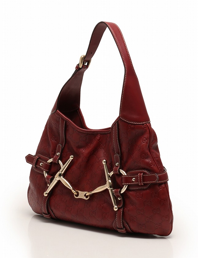 本物 グッチ ショルダーバッグ レディース マラケシュ 赤茶色 斜め掛け