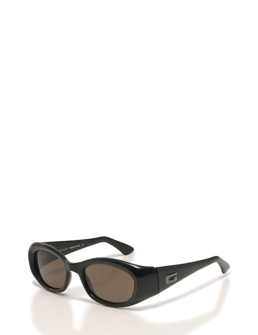 グッチ GUCCI サングラス 黒 ブラック 小物 プラスチック オーバル  
