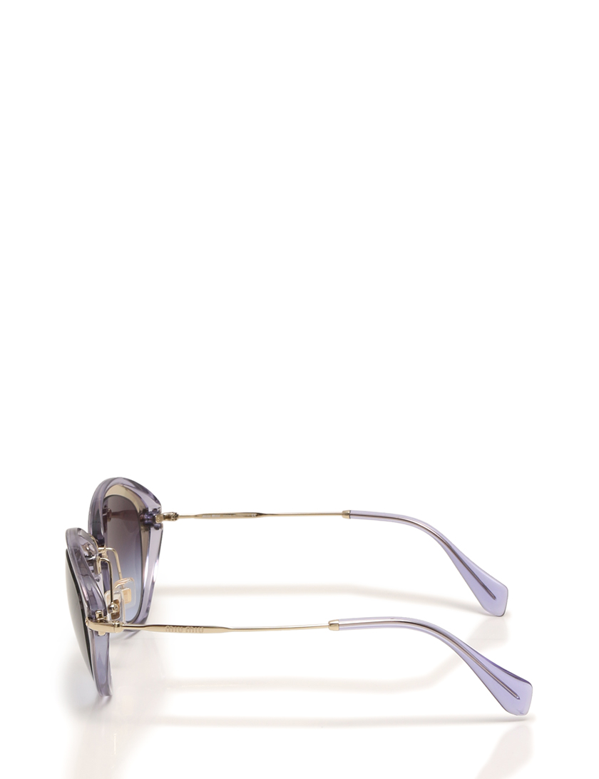 ミュウミュウ miumiu サングラス 紫 パープル シルバー ゴールド 小物 