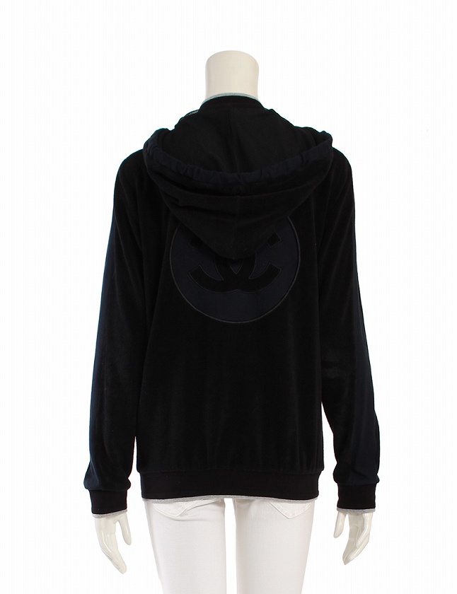 シャネル CHANEL パーカ スポーツライン ココマーク 09C 黒