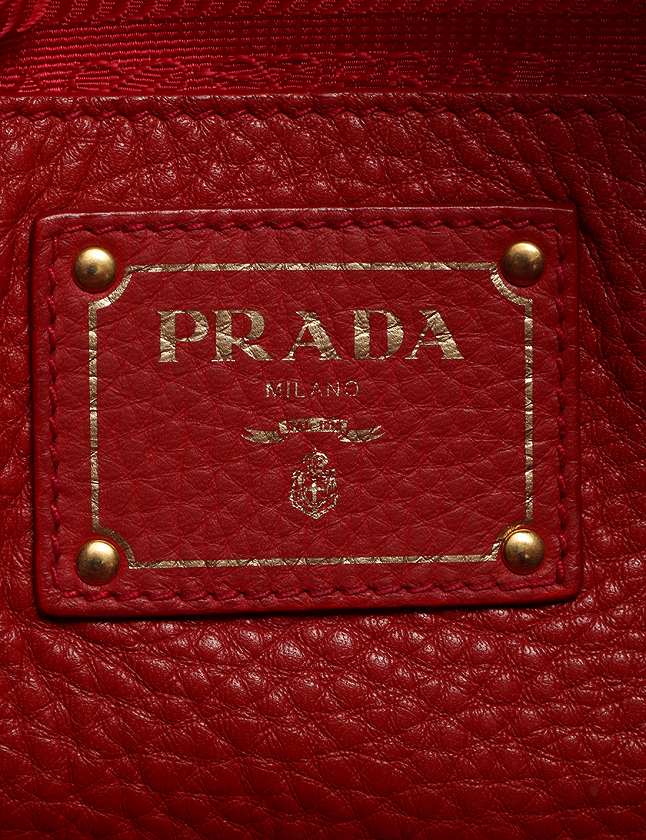 プラダ クラッチバッグ がま口 クロコ 白タグ レザー 赤色 プラダ クラッチバッグ がま口 クロコ 白タグ レザー 赤色 PRADA