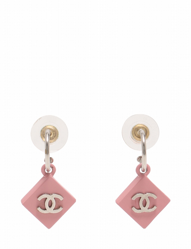 シャネル CHANEL ピアス ココマーク ピンク シルバー 04P アクセサリー  
