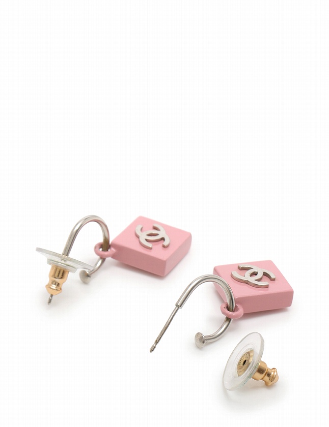 シャネル CHANEL ピアス ココマーク ピンク シルバー 04P アクセサリー