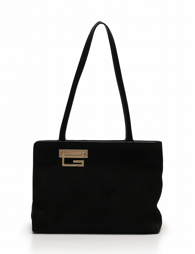 GUCCI グッチ トートバッグ スエード ブラック