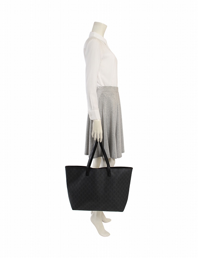 グッチ GUCCI トートバッグ ショルダーバッグ GGプラス 黒