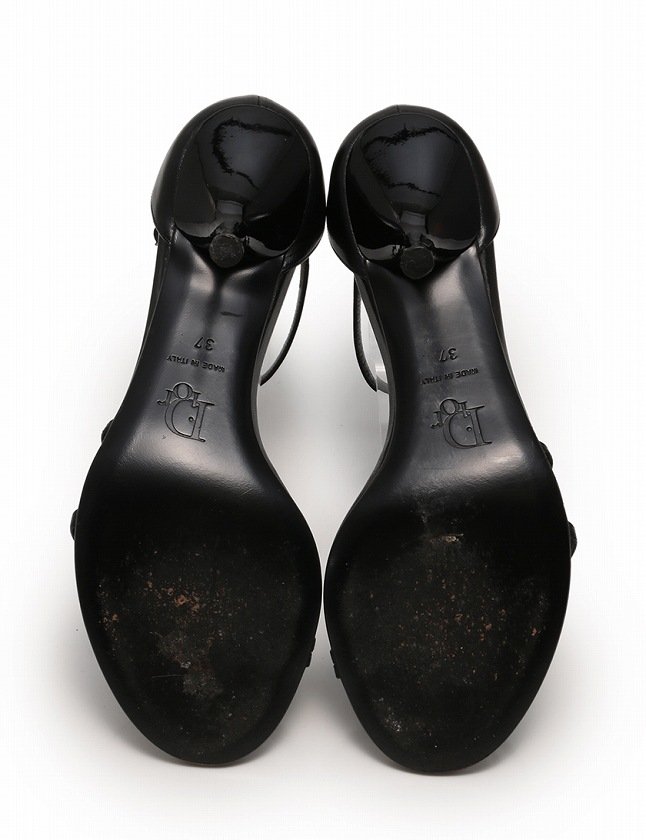 クリスチャンディオール Christian Dior パンプス サンダル ヒール 黒 