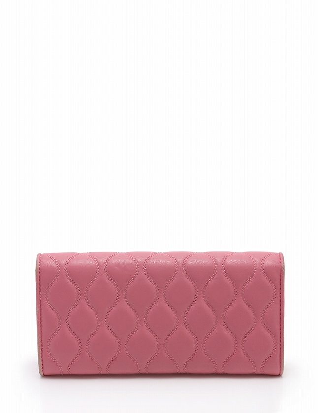 MIU MIU ピンク キルティング長財布 ピンク ミュウミュウ miumiu 長財布 キルティング ピンク ゴールド 小物
