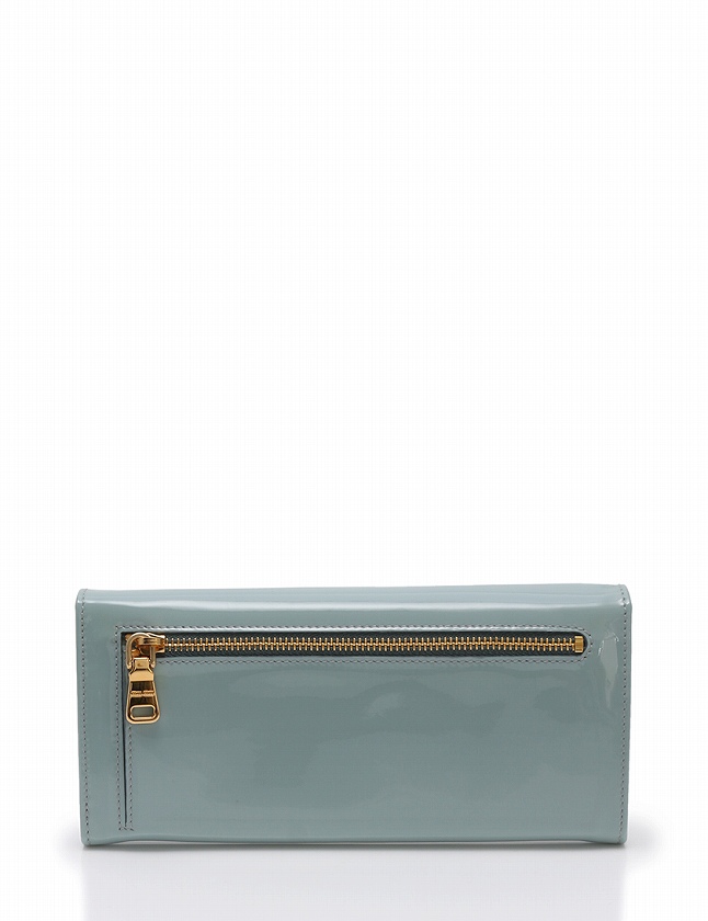 ミュウミュウ miumiu 長財布 水色 ライトブルー ゴールド 小物  