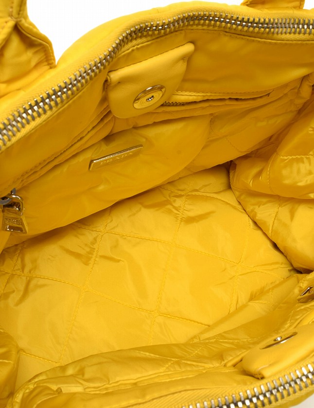 プラダ PRADA ハンドバッグ ショルダーバッグ ボンバー 黄色