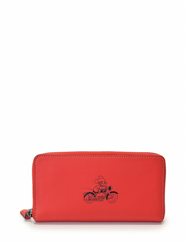 コーチ Coach 長財布 ラウンドファスナー 赤 レッド 黒 小物 ミッキー レザー F539 レディース 114 ベクトルパーク