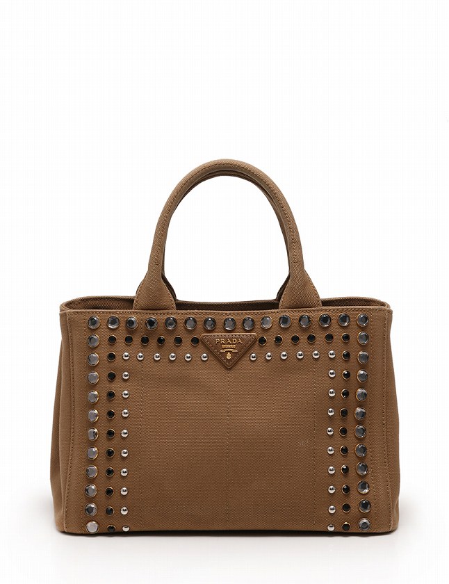 プラダ PRADA トートバッグ ショルダーバッグ カナパ ベージュ  